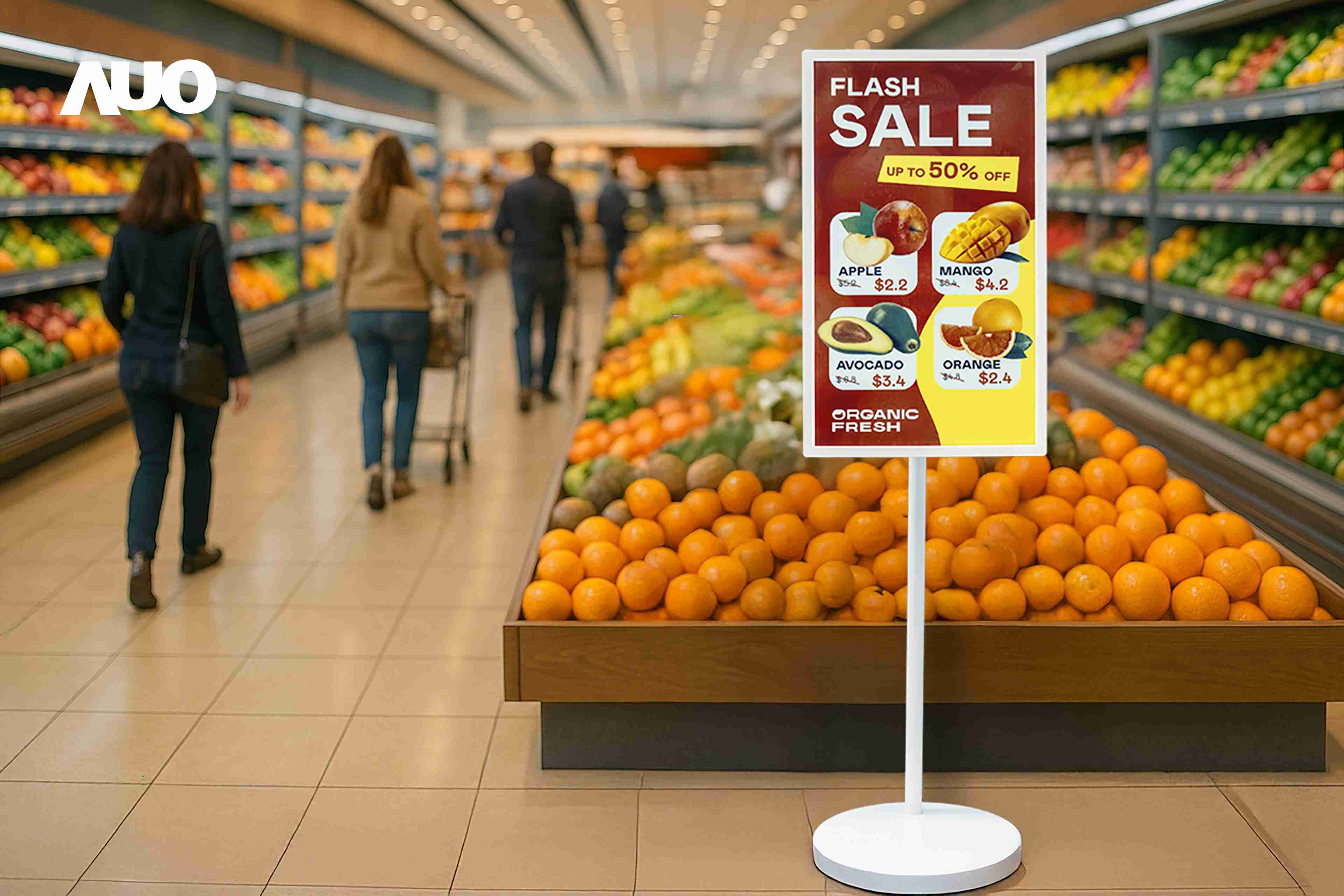 达擎首亮相低功耗、、全彩的〝aecoPost电子纸解决方案〞，，仅在更新画面时需要微量的电力驱动，，，无需布建电线的便捷设计，，，，使其可灵活应用、、、、随意置放，，，，并可透过云端或行动装置app，，，，轻松管理及排程广告内容，，，，晋升店头营销利器。。。。